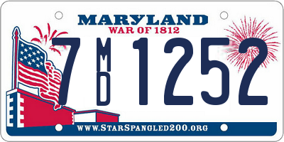 MD license plate 7MD1252