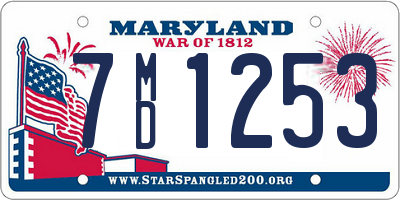 MD license plate 7MD1253