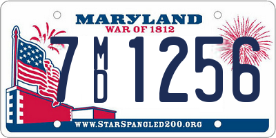 MD license plate 7MD1256