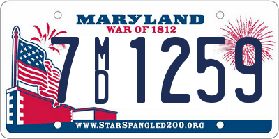 MD license plate 7MD1259