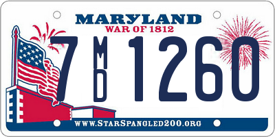 MD license plate 7MD1260