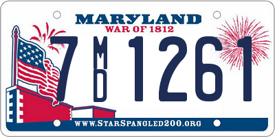 MD license plate 7MD1261