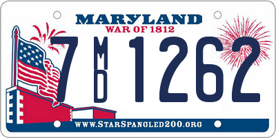 MD license plate 7MD1262