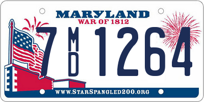 MD license plate 7MD1264