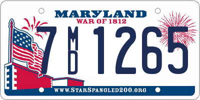 MD license plate 7MD1265