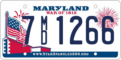 MD license plate 7MD1266