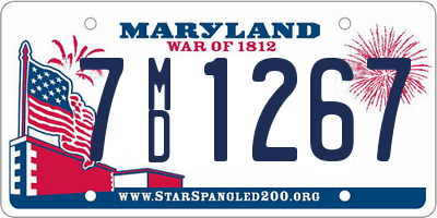 MD license plate 7MD1267