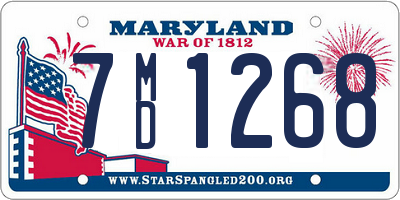 MD license plate 7MD1268