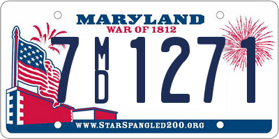 MD license plate 7MD1271