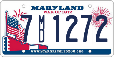 MD license plate 7MD1272