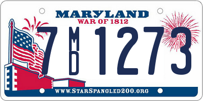 MD license plate 7MD1273