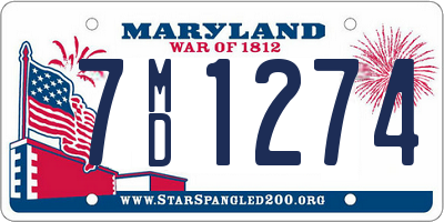 MD license plate 7MD1274