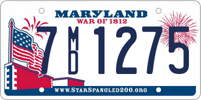 MD license plate 7MD1275