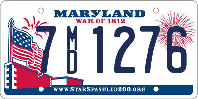 MD license plate 7MD1276