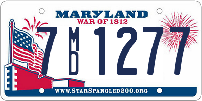 MD license plate 7MD1277