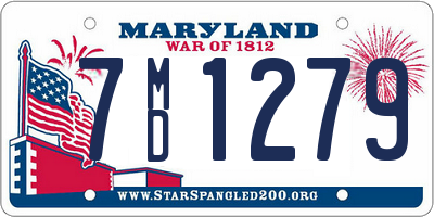 MD license plate 7MD1279