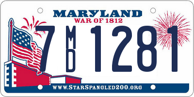 MD license plate 7MD1281