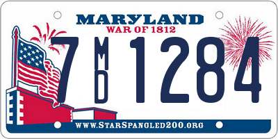 MD license plate 7MD1284