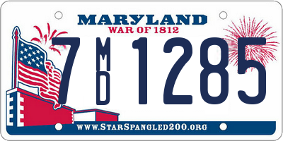 MD license plate 7MD1285