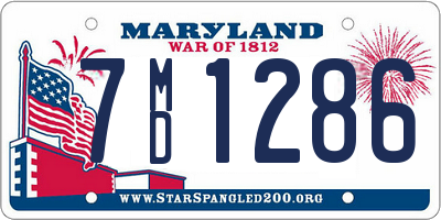 MD license plate 7MD1286