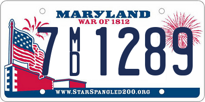 MD license plate 7MD1289