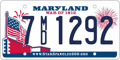 MD license plate 7MD1292