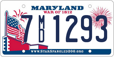 MD license plate 7MD1293