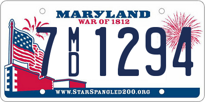 MD license plate 7MD1294