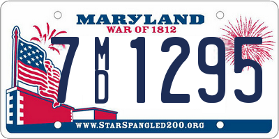 MD license plate 7MD1295