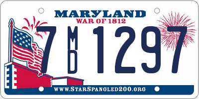 MD license plate 7MD1297