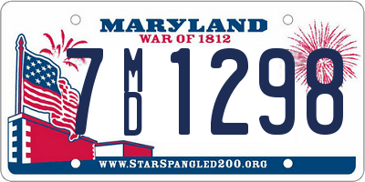 MD license plate 7MD1298