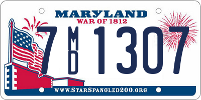 MD license plate 7MD1307