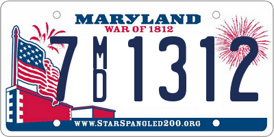 MD license plate 7MD1312