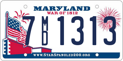 MD license plate 7MD1313