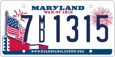 MD license plate 7MD1315