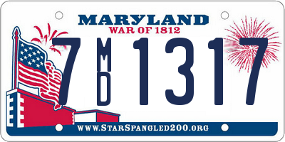 MD license plate 7MD1317