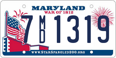 MD license plate 7MD1319