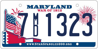 MD license plate 7MD1323