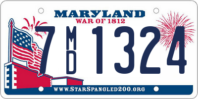 MD license plate 7MD1324