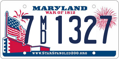 MD license plate 7MD1327