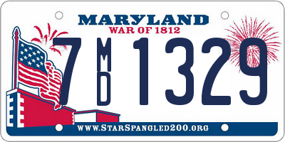 MD license plate 7MD1329