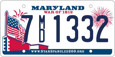 MD license plate 7MD1332