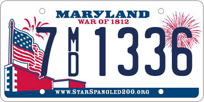 MD license plate 7MD1336