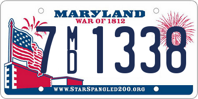 MD license plate 7MD1338