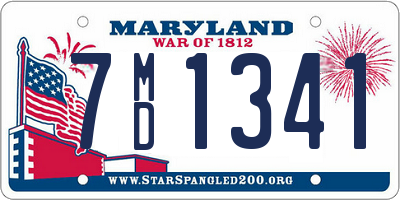 MD license plate 7MD1341