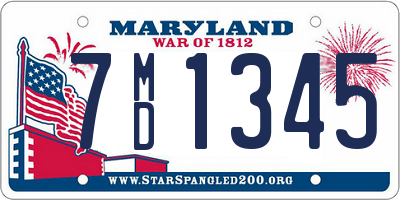 MD license plate 7MD1345