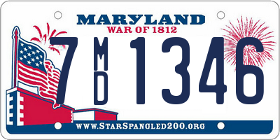 MD license plate 7MD1346