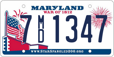 MD license plate 7MD1347