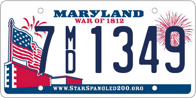 MD license plate 7MD1349