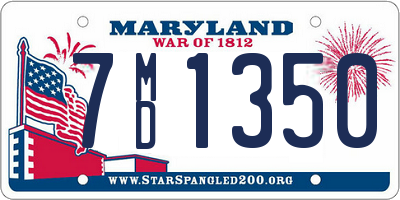 MD license plate 7MD1350